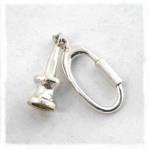 Silver plectrum keyring